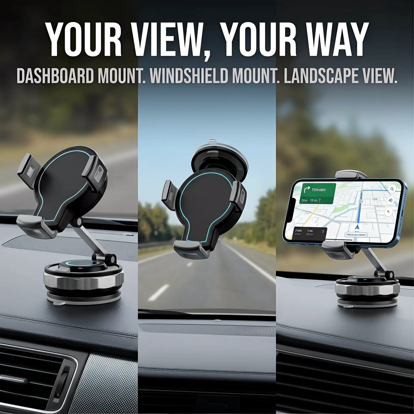 Magnetic Phone Holder, Adjustable Suction Cup Rotation Lock, Mechanical Sound Feedback, Multi-Functional for Home/Desktop/Car Use, Supports Magsafe, Foldable, Suitable for Magsafe Iphone, Google, Samsung and Other Devices