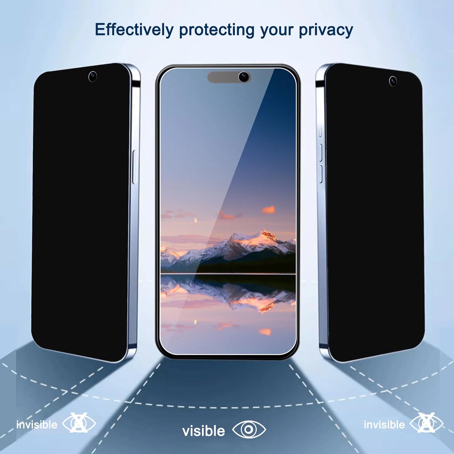 3-PACK for Iphone 17 16 15 14 13 12 11 Pro Max X XS XR Privacy Anti-Spy Tempered GLASS Screen Protector Accessories Transparent